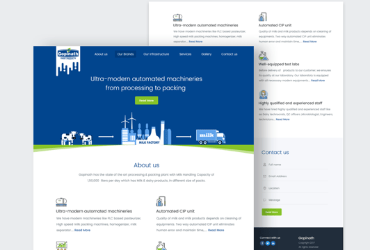 food website design krisnela technologies