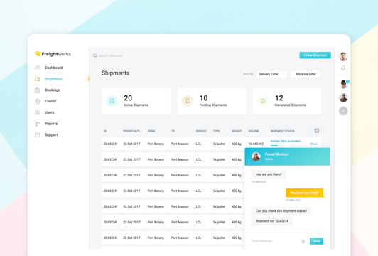 Freight Forwarding & Shipping krisnela technologies